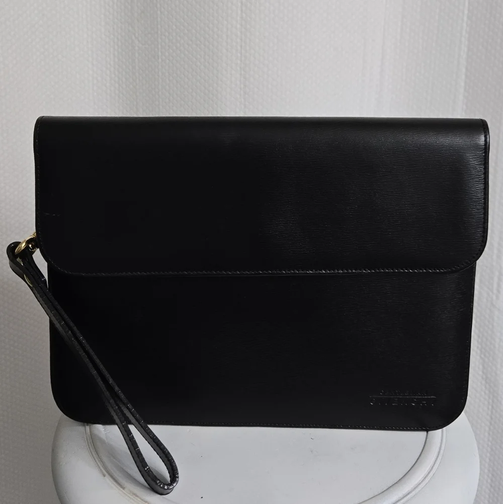 EUC Vintage Givenchy Gentleman Leather Unisex Clutch w/COA